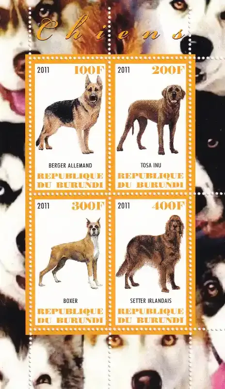 Burundi 2011 Dogs. MNH (**)