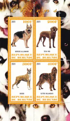 Burundi 2011 Dogs. MNH (**)