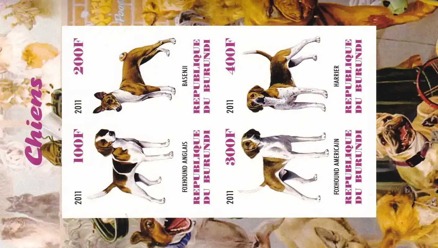 Burundi 2011 Dogs, Mammals. Imperf. MNH (**)