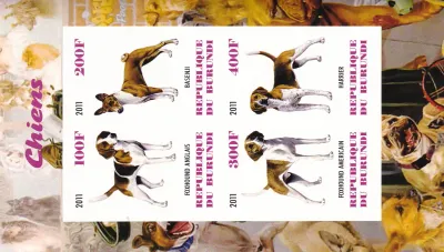 Burundi 2011 Dogs, Mammals. Imperf. MNH (**)