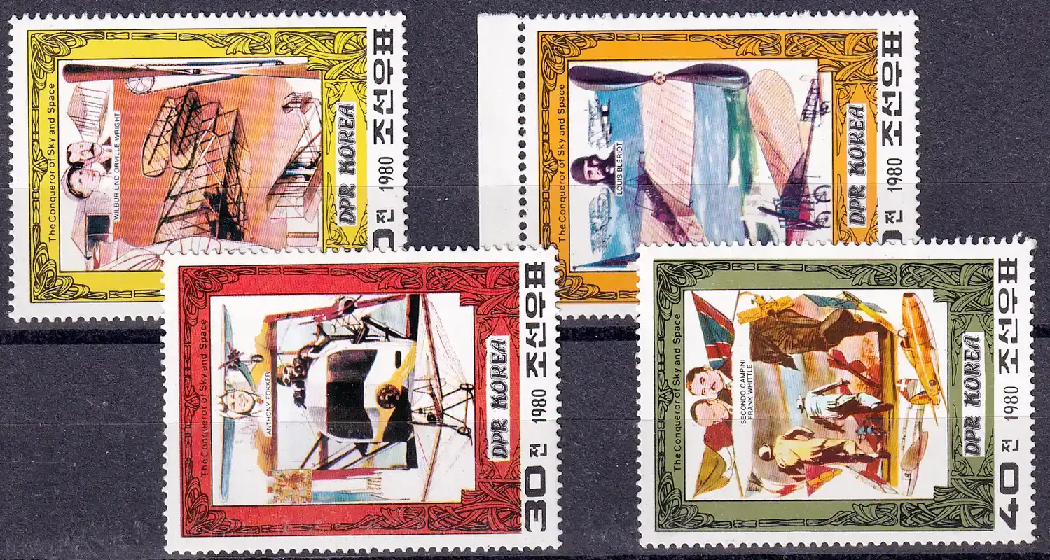 North Korea 1980 Pioneers of Flight. MNH(**)
