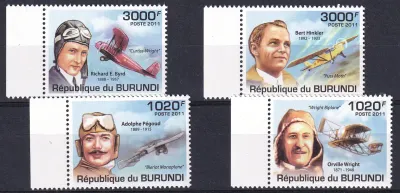 Burundi 2011 Personalities - Famous Aviators. MNH (**)