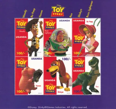 Uganda 1997 Disney's "Toy Story" (Cartoon Film) (ss). MNH(**) Uganda 1997 Disney's "Toy Story" (Cartoon Film) (ss). MNH(**)