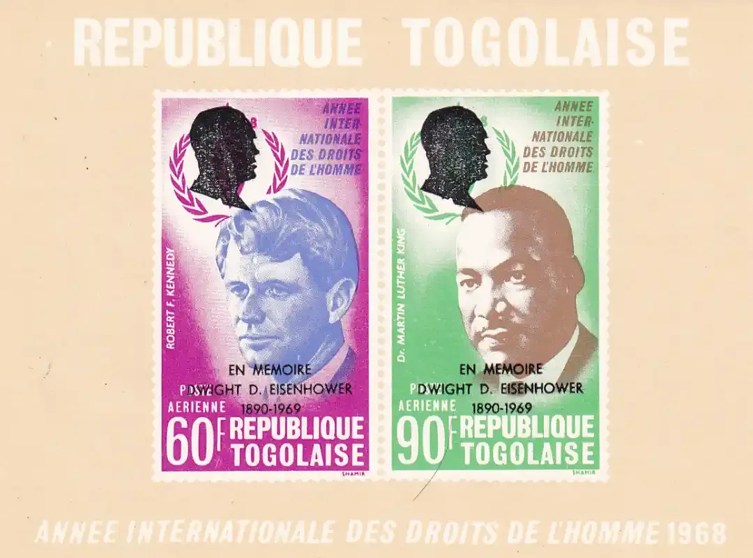 Togo 1969 Airmail - US President Dwight D. Eisenhower Commemoration (ss). MNH(**)