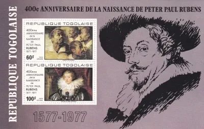 Togo 1977 Airmail - The 400th Anniv of the Birth of Peter Paul Rubens (ss). MNH(**) Togo 1977 Airmail - The 400th Anniv of the Birth of Peter Paul Rubens (ss). MNH(**)