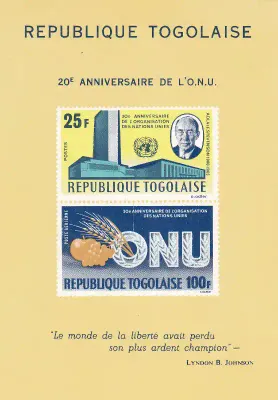 Togo 1965 The 20th Anniv of the United Nations (ss). MNH(**) Togo 1965 The 20th Anniv of the United Nations (ss). MNH(**)