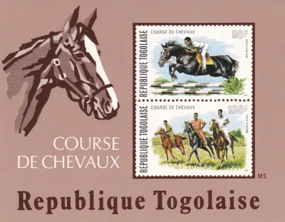 Togo 1974 Airmail - Thoroughbred Arabian Horses (ss). MNH(**) Togo 1974 Airmail - Thoroughbred Arabian Horses (ss). MNH(**)