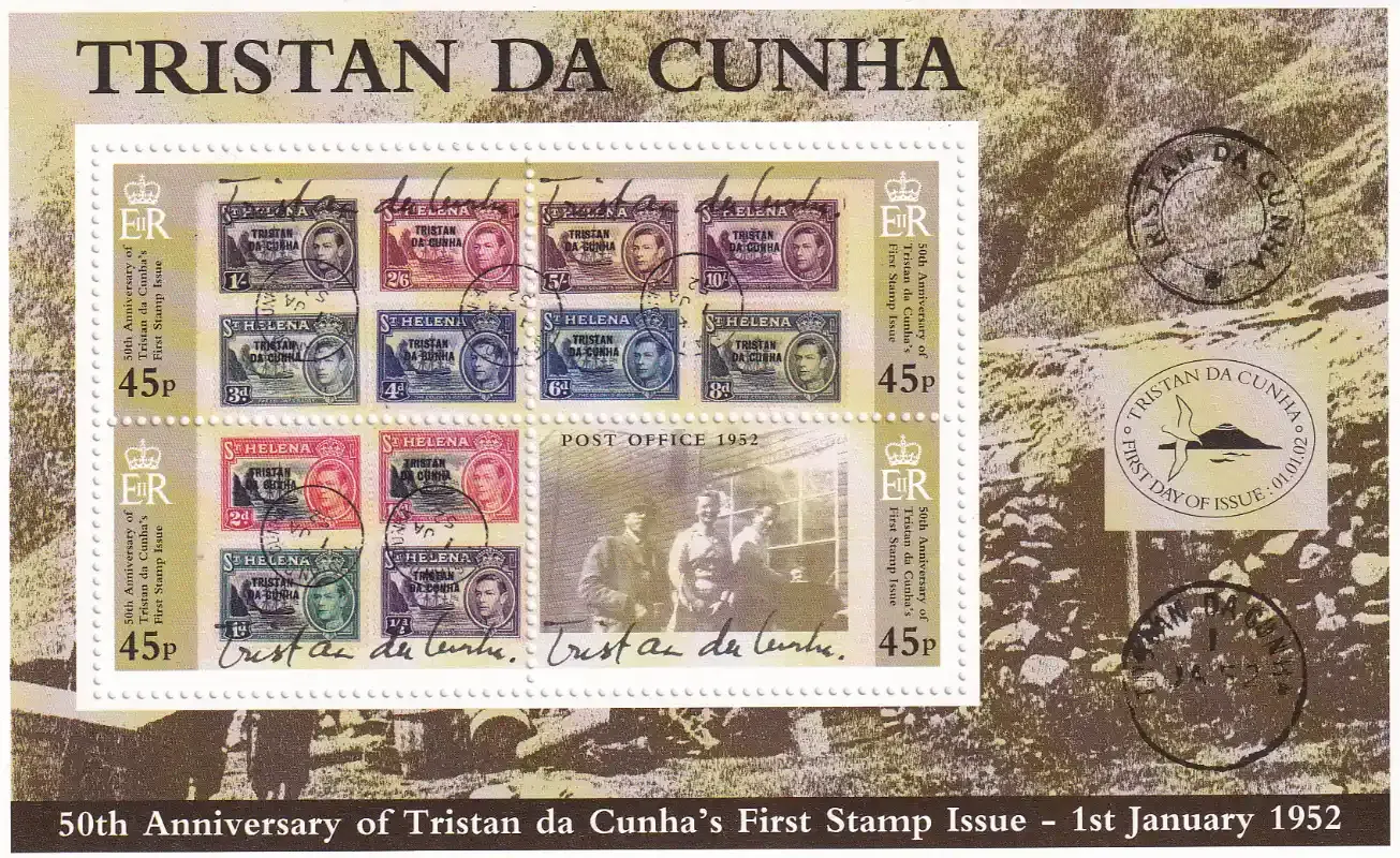 Tristan da Cunha 2002 The 50th Anniv of First Stamps of Tristan da Cunha. MNH(**)