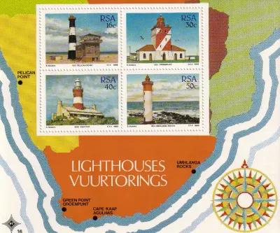 South Africa 1988 Lighthouses (ss/4v)-MNH(**) South Africa 1988 Lighthouses (ss/4v)-MNH(**)