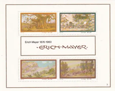 South Africa 1976 E.Mayer/Paintings (ss/4v)-MNH(**) South Africa 1976 E.Mayer/Paintings (ss/4v)-MNH(**)