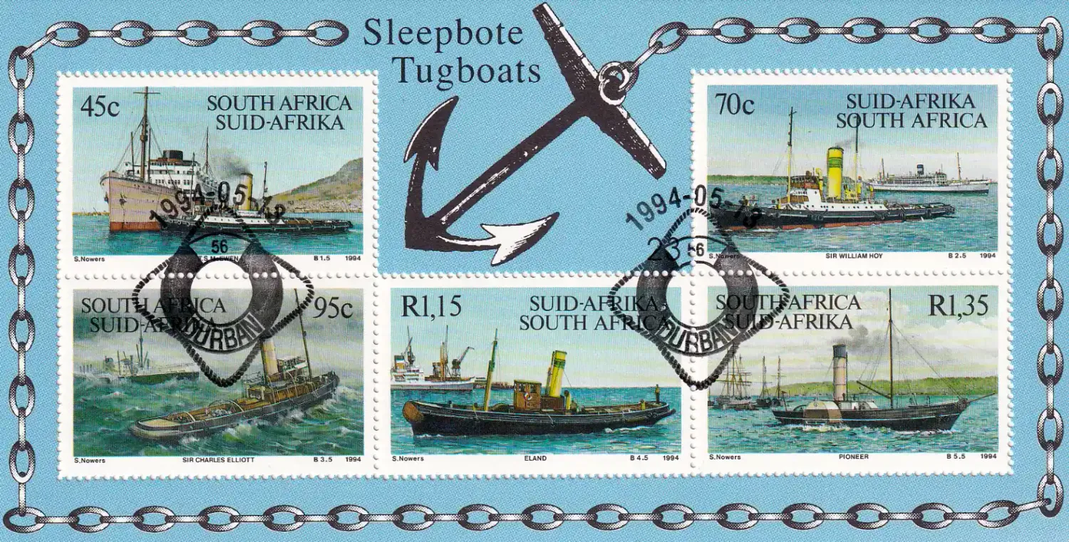 South Africa 1994 Tugboats, Ships (ss/5v). CTO