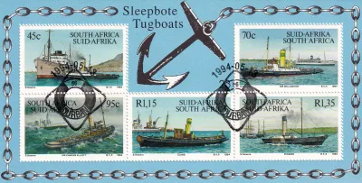 South Africa 1994 Tugboats, Ships (ss/5v). CTO