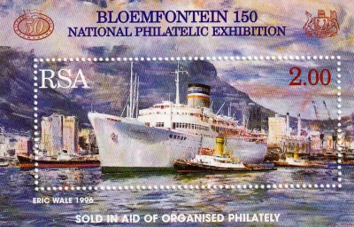 South Africa 1996 National Stamp Exhibition "BLOEMFONTEIN 150". MNH(**) South Africa 1996 National Stamp Exhibition "BLOEMFONTEIN 150". MNH(**)