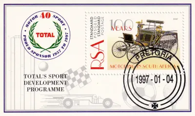 South Africa 1997 The 100th Anniv of the Automobile in South Africa. CTO South Africa 1997 The 100th Anniv of the Automobile in South Africa. CTO