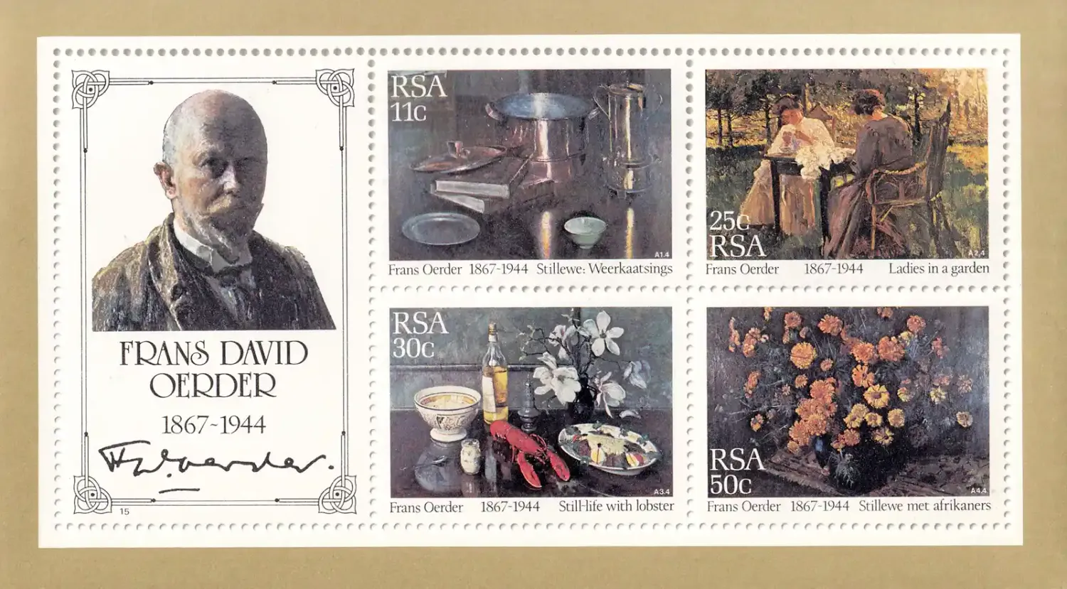 South Africa 1985 F.Oerder/Paintings (ss/4v)-MNH(**) South Africa 1985 F.Oerder/Paintings (ss/4v)-MNH(**)