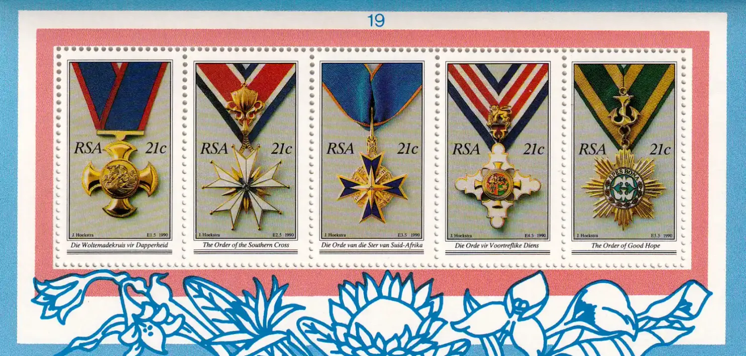 South Africa 1990 National Orders/Medals (ss/5v)-MNH(**)
