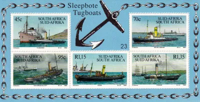 South Africa 1994 Tugboats, Ships (ss/5v). MNH(**)