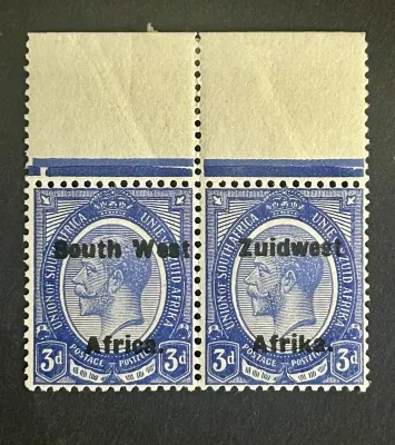 South West Africa 1924 KGV 3d Overprint, Setting VI. Shade variety (Rare) "Dark Blue". Superb and fresh, SACC 55a. MNH(**) South West Africa 1924 KGV 3d Overprint, Setting VI. Shade variety (Rare) "Dark Blue". Superb and fresh, SACC 55a. MNH(**)
