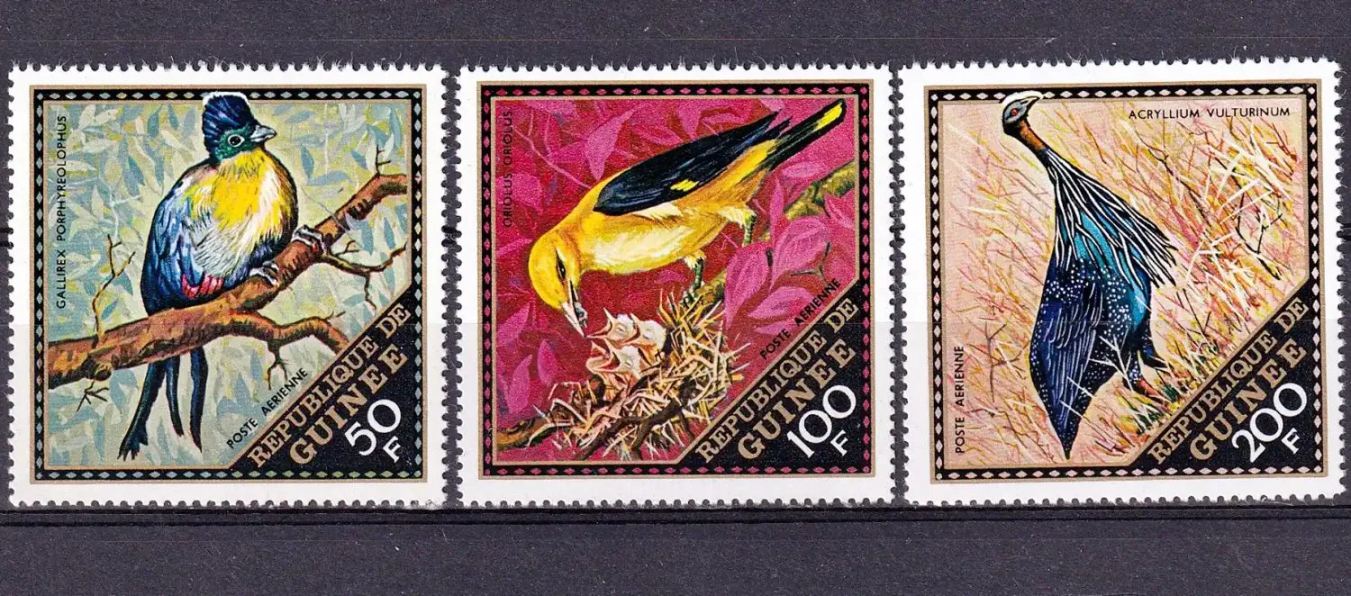 Guinea 1971 Airmail - Wild Birds. MNH (**) Guinea 1971 Airmail - Wild Birds. MNH (**)