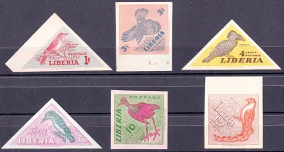 Liberia 1953 Local Birds Imperf-MNH (**) Liberia 1953 Local Birds Imperf-MNH (**)