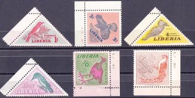 Liberia 1953 Local Birds Perf Set-MNH (**) Liberia 1953 Local Birds Perf Set-MNH (**)
