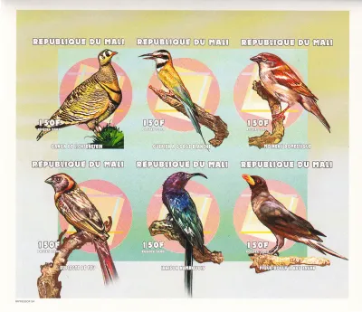 Mali 2000 Birds of the World. Imperf Sheet-MNH (**) Mali 2000 Birds of the World. Imperf Sheet-MNH (**)