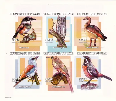 Mali 2000 Birds of the World. Imperf Sheet-MNH (**) Mali 2000 Birds of the World. Imperf Sheet-MNH (**)