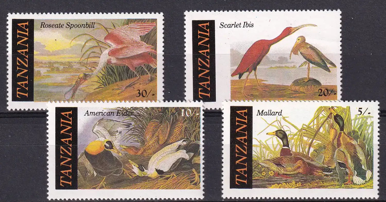 Tanzania 1986 Anniversary of the Birth of John James Audubon - Birds. MNH Tanzania 1986 Anniversary of the Birth of John James Audubon - Birds. MNH