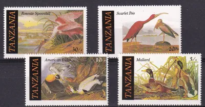 Tanzania 1986 Anniversary of the Birth of John James Audubon - Birds. MNH Tanzania 1986 Anniversary of the Birth of John James Audubon - Birds. MNH