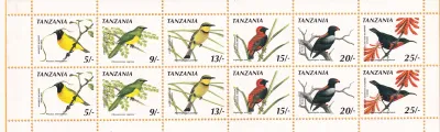 Tanzania 1990 - Birds (Booklet). MNH Tanzania 1990 - Birds (Booklet). MNH