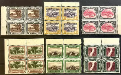 South West Africa 1931 Pictorial definitive, ½d to 20/-. Complete set of 12 in Blocks + the additional 1½d. "Superb Unmounted" - MNH(**) South West Africa 1931 Pictorial definitive, ½d to 20/-. Complete set of 12 in Blocks + the additional 1½d. "Superb Unmounted" - MNH(**)