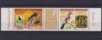Togo 1978 Airmail - Stamp Fair "Essen '78" - "Philexafrique" - Libreville, Gabon. MNH(**) Togo 1978 Airmail - Stamp Fair "Essen '78" - "Philexafrique" - Libreville, Gabon. MNH(**)