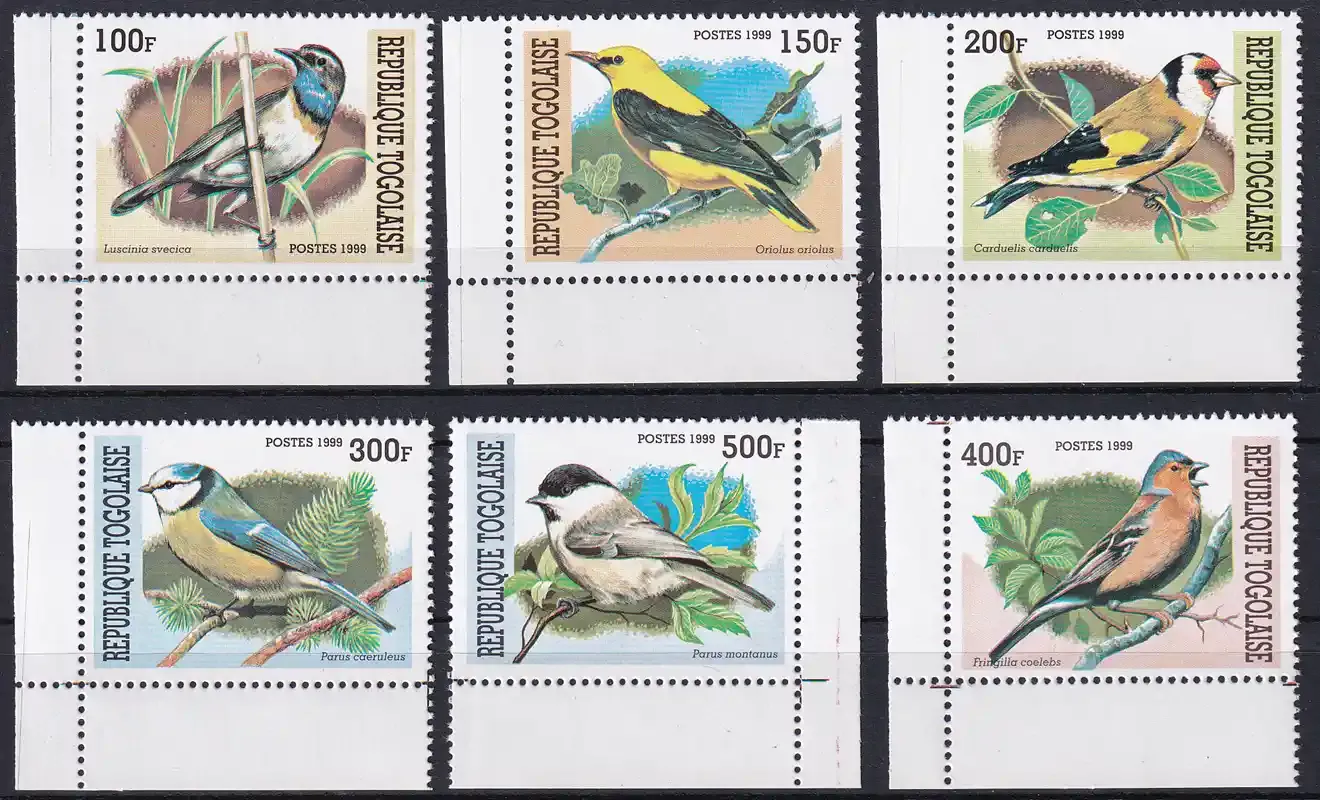 Togo 1999 Songbirds set. MNH(**) Togo 1999 Songbirds set. MNH(**)
