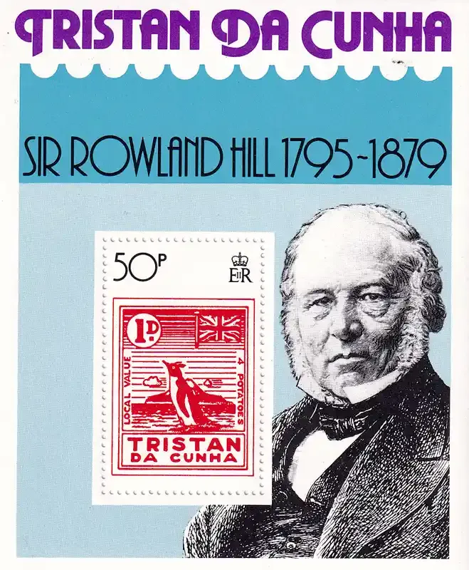 Tristan da Cunha 1979 Anniv of the Death of Rowland Hill. (ss/v1). MNH Tristan da Cunha 1979 Anniv of the Death of Rowland Hill. (ss/v1). MNH