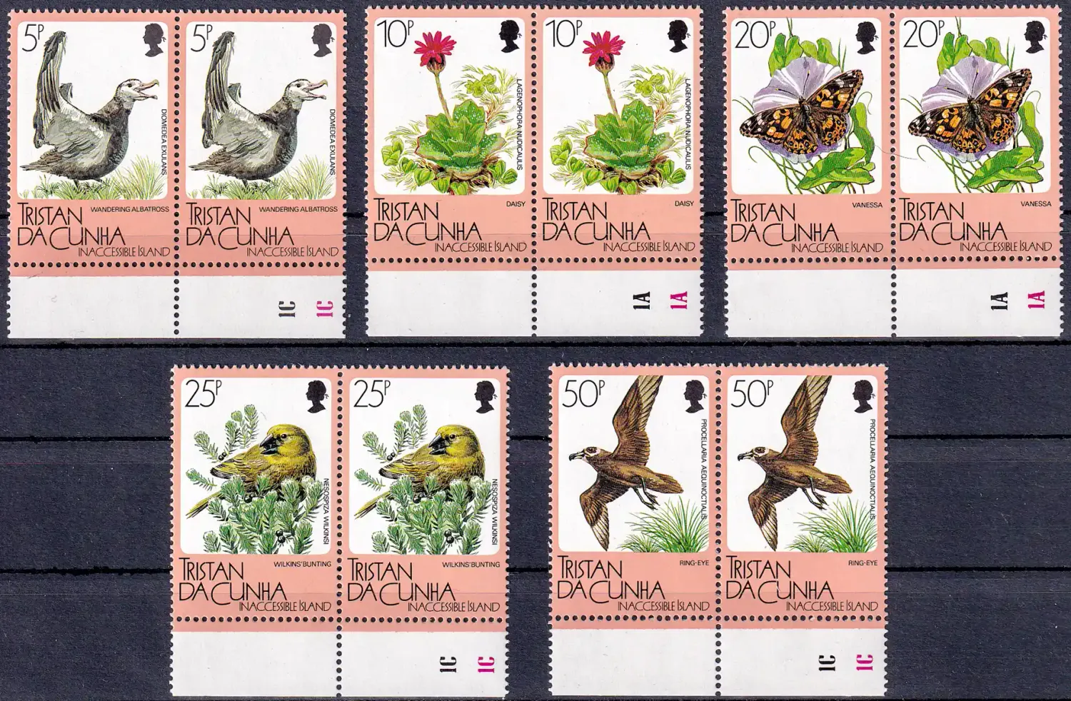 Tristan da Cunha 1986 Fauna and Flora of Inaccessible Island. MNH Tristan da Cunha 1986 Fauna and Flora of Inaccessible Island. MNH