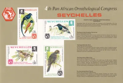 Seychelles 1976 Pan-African Ornithological Congress, Seychelles (ss/v4). MNH(**) Seychelles 1976 Pan-African Ornithological Congress, Seychelles (ss/v4). MNH(**)