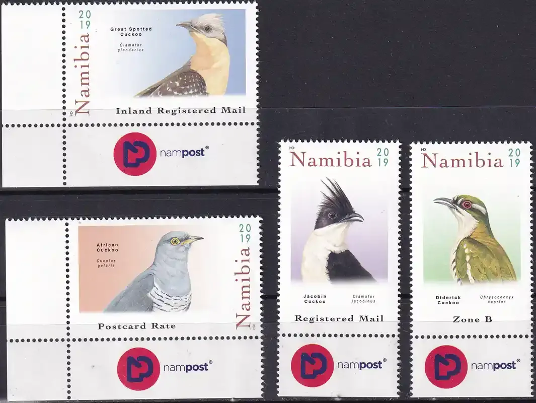 Namibia 2019 Birds - Cuckoos of Namibia. MNH(**) Namibia 2019 Birds - Cuckoos of Namibia. MNH(**)