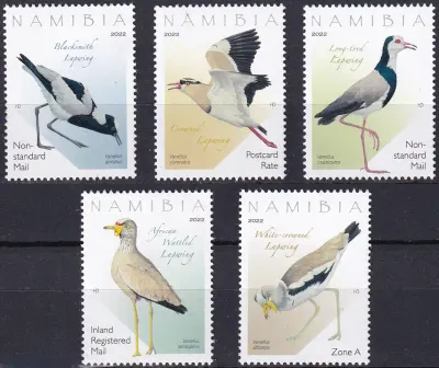 Namibia 2022 Birds - Lapwings of Namibia. MNH(**) Namibia 2022 Birds - Lapwings of Namibia. MNH(**)