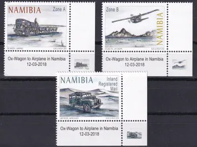 Namibia 2018 From Ox-Wagon to Airplane. MNH(**) Namibia 2018 From Ox-Wagon to Airplane. MNH(**)