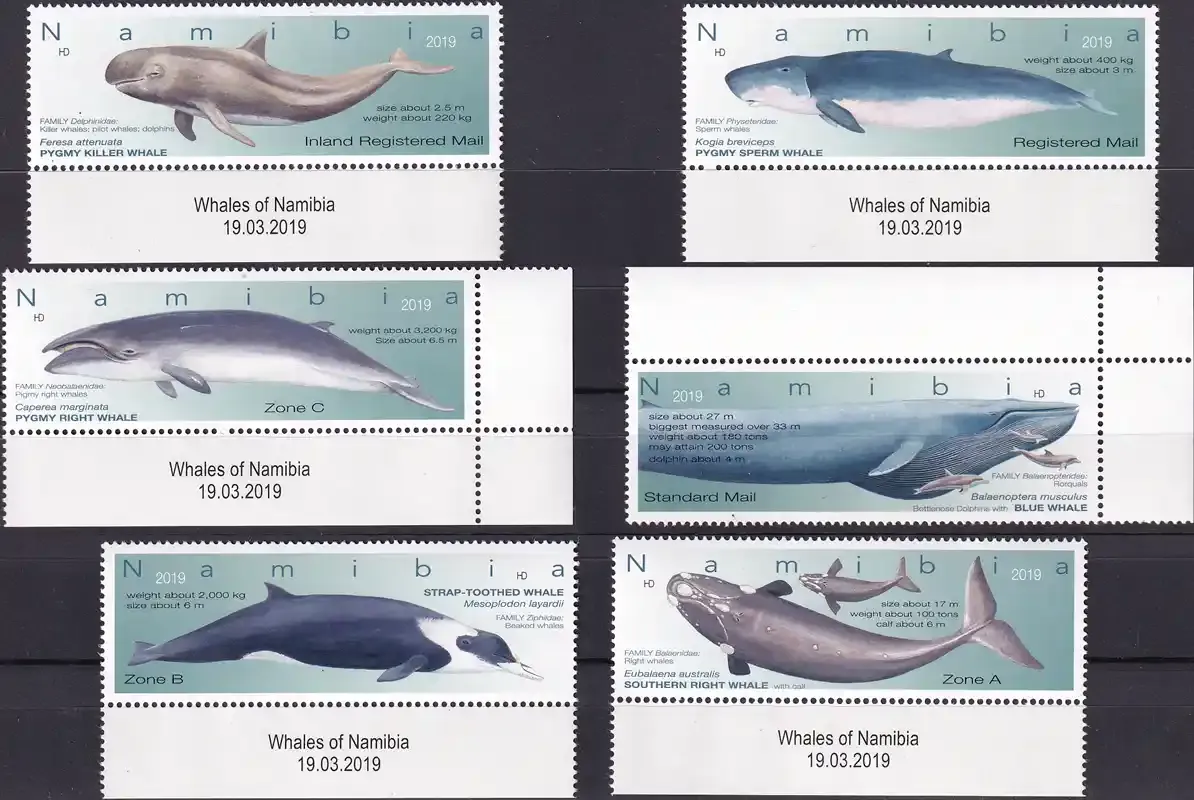 Namibia 2019 Marine Life - Whales. MNH(**) Namibia 2019 Marine Life - Whales. MNH(**)