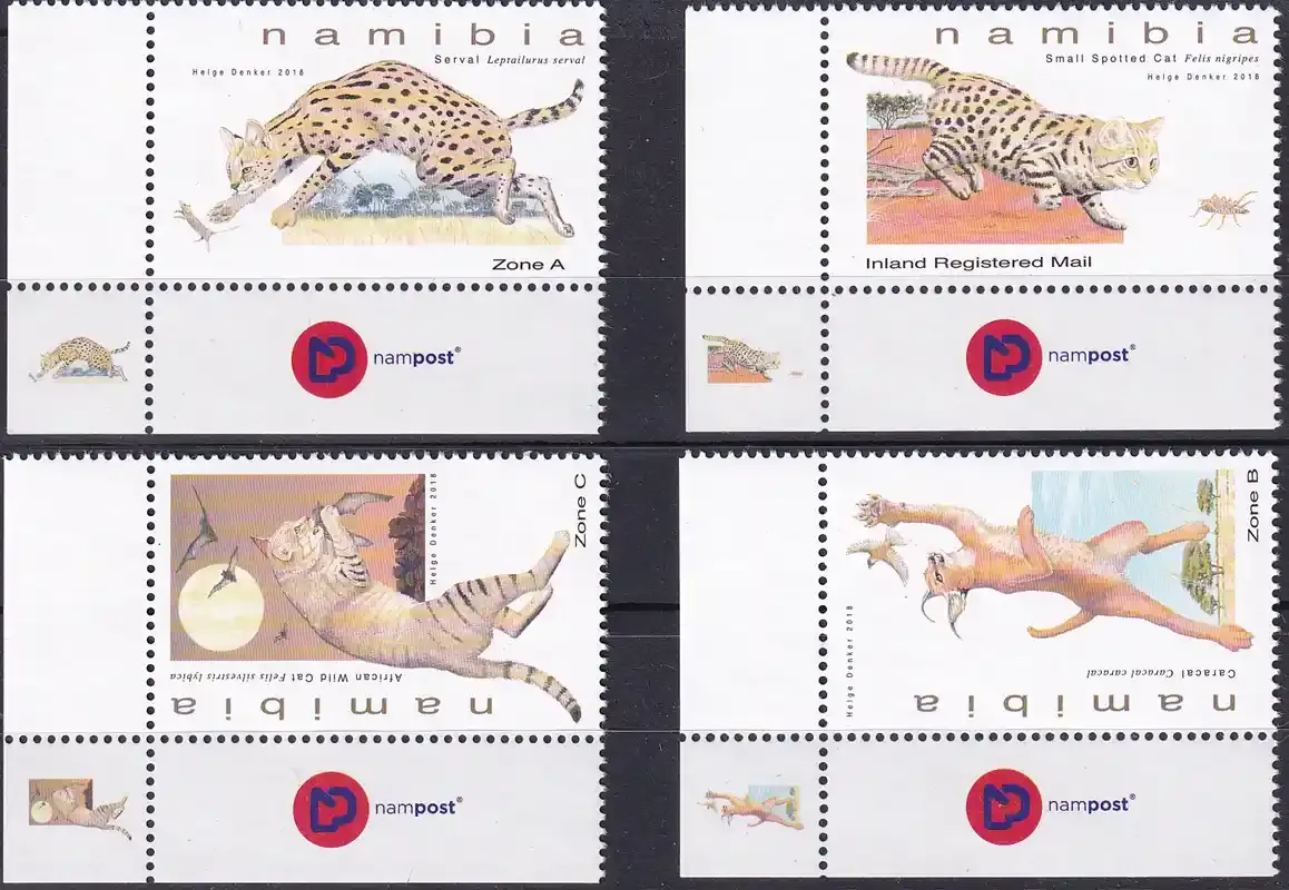 Namibia 2019 Fauna - Large Felines. MNH(**) Namibia 2019 Fauna - Large Felines. MNH(**)