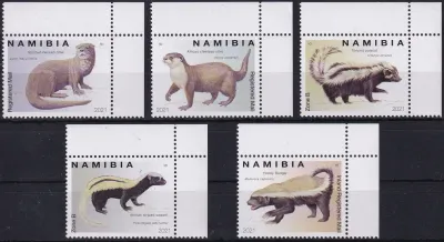 Namibia 2021 Fauna - Mustelids. MNH(**) Namibia 2021 Fauna - Mustelids. MNH(**)