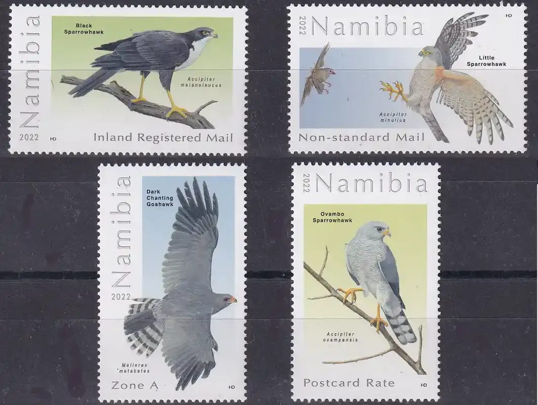 Namibia 2022 Birds - Goshawks and Sparrowhawks of Namibia. MNH(**) Namibia 2022 Birds - Goshawks and Sparrowhawks of Namibia. MNH(**)