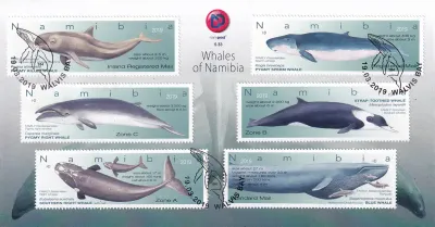 Namibia 2019 Marine Life - Whales. FDC Namibia 2019 Marine Life - Whales. FDC