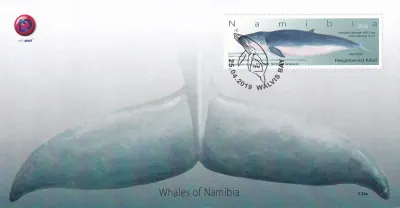 Namibia 2019 Marine Life - Whales - Overprinted "REPRINT". FDC Namibia 2019 Marine Life - Whales - Overprinted "REPRINT". FDC