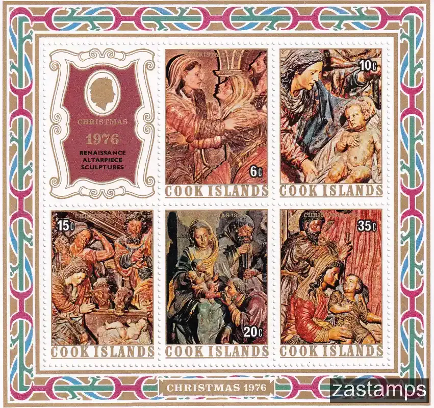 Cook Islands 1976 Christmas (ss/v5) -MNH(**) Cook Islands 1976 Christmas (ss/v5) -MNH(**)