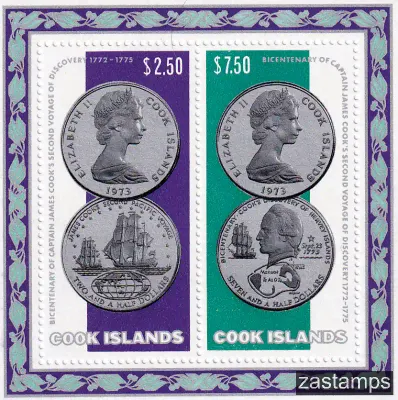 Cook Islands 1974 The 200th Anniv of Captain Cook's Second Voyage of Discovery (ss/v2) -MNH(**) Cook Islands 1974 The 200th Anniv of Captain Cook's Second Voyage of Discovery (ss/v2) -MNH(**)