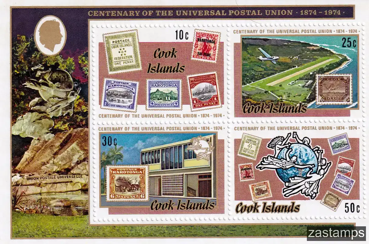 Cook Islands 1974 The 100th Anniv of UPU (ss/v4) -MNH(**) Cook Islands 1974 The 100th Anniv of UPU (ss/v4) -MNH(**)