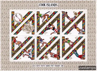 Cook Islands 1969 The 3rd Anniv of the South Pacific Games, Port Moresby (ss/v10) -MNH(**) Cook Islands 1969 The 3rd Anniv of the South Pacific Games, Port Moresby (ss/v10) -MNH(**)