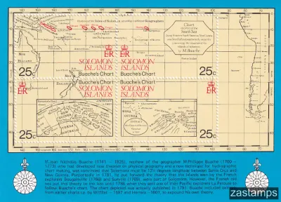 Solomon Islands 1981 The 200th Anniv of Maurelle's Visit and Production of Bauche's Chart, 1791 (ss/v4)-MNH(**) Solomon Islands 1981 The 200th Anniv of Maurelle's Visit and Production of Bauche's Chart, 1791 (ss/v4)-MNH(**)